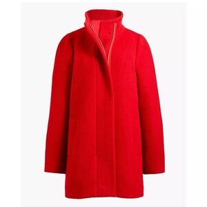 J.Crew Factory City Coat in Red (Poppy) Size 4; oversized, fits like a 6